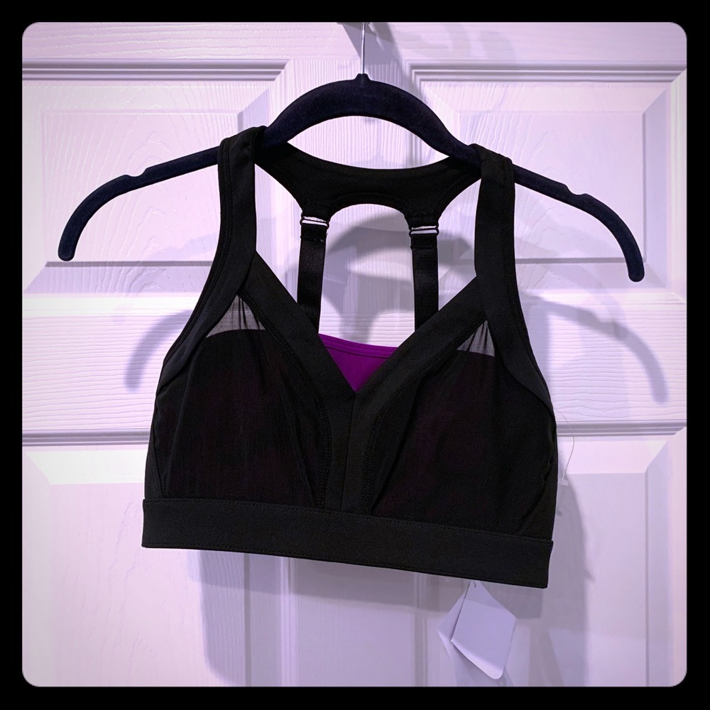 Fabletics Mesh/Purple Sports Bra XS